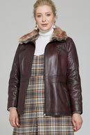 Mira (plus) Women's Claret Red Coat | Derimod