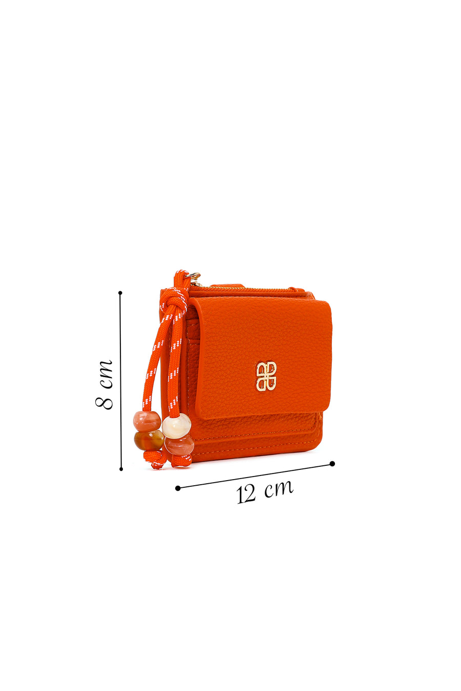 Woman Orange Charm Card Holder