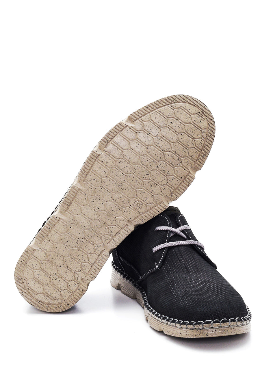 Men's Black Nubuck Leather Shoes