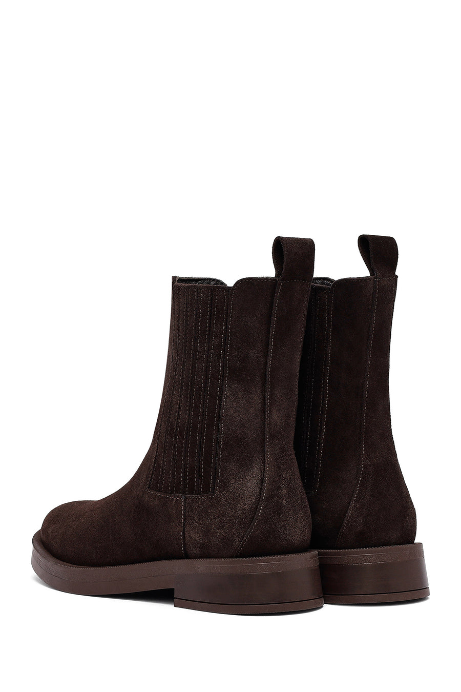 Woman Brown Suede Chelsea Boots