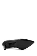 Women's Black High Thin Heel Patent Leather Stiletto | Derimod