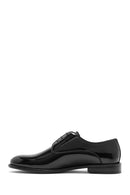 Men's Black Laced Patent Leather Classic Shoes | Derimod