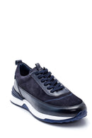 Men's Leather Suede Detailed Sneaker | Derimod
