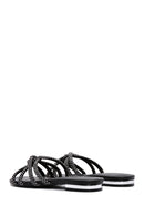 Women's Black Stone Slippers | Derimod