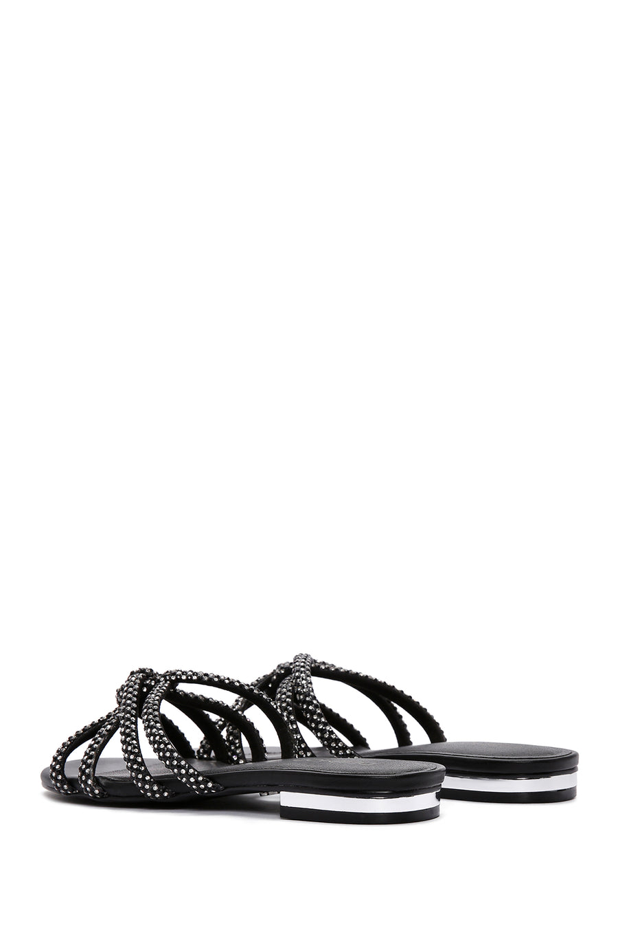 Women's Black Stone Slippers