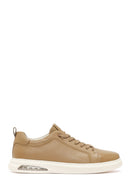 Erkek Bej Bağcıklı Deri Sneaker | Derimod