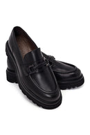 Male Black Leather Casual Loafer | Derimod