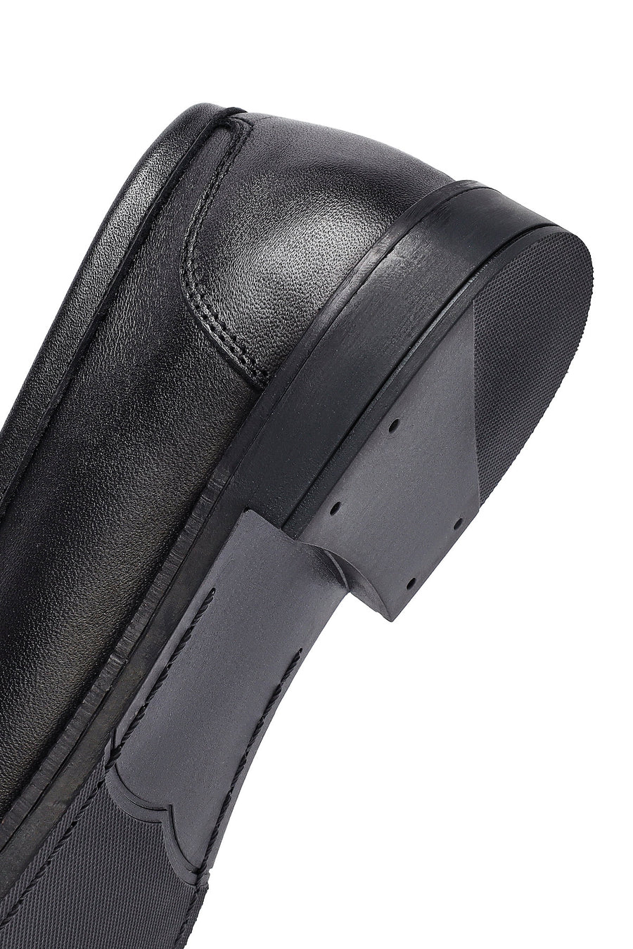 Woman Black Leather Masculine Loafer