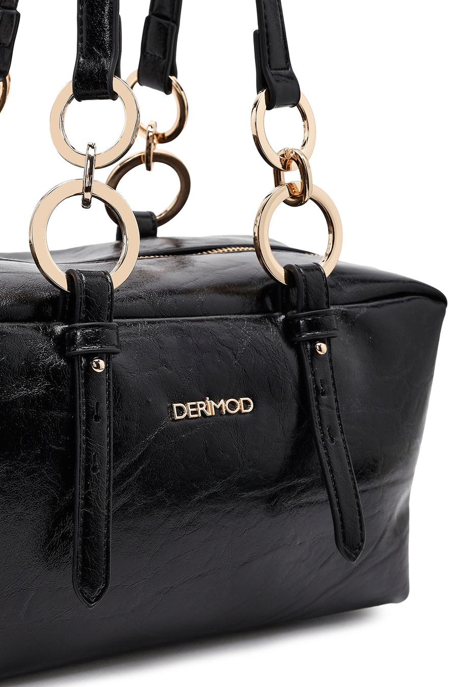 Woman Black Long-Strap Shoulder Bag