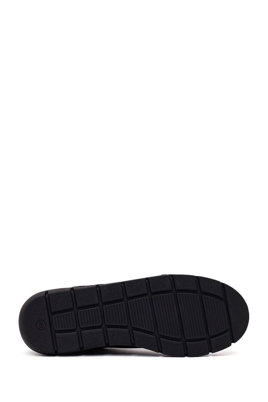 Woman Black Lace-Up Thick-Soled Leather Comfort Shoes