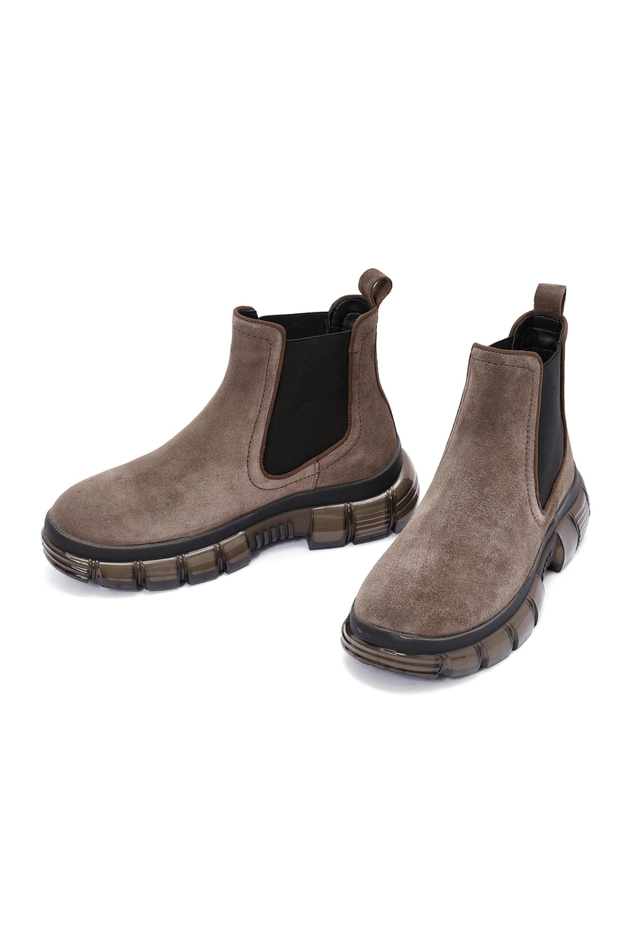 Men's Beige Suede Leather Chelsea Boots