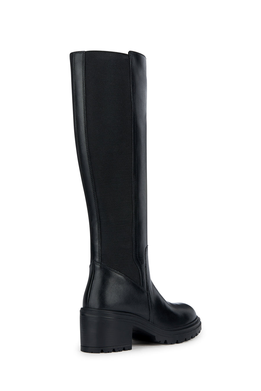 Geox Women's Black Leather Heeled Boots