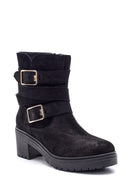 Women's Heeled Suede Leather Boots | Derimod