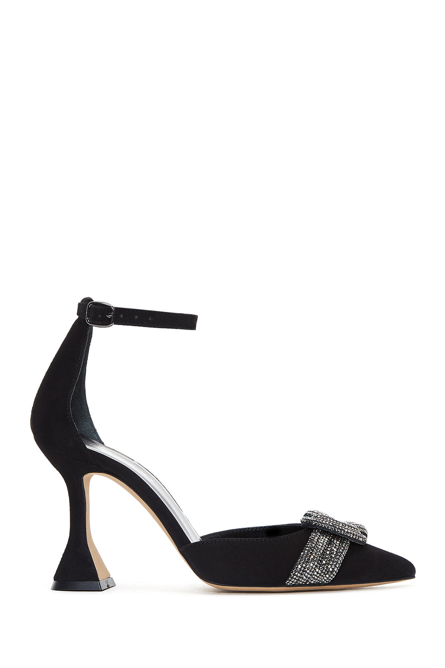 Women's Black Heeled Leather Shoes 22WFD120010 | Derimod