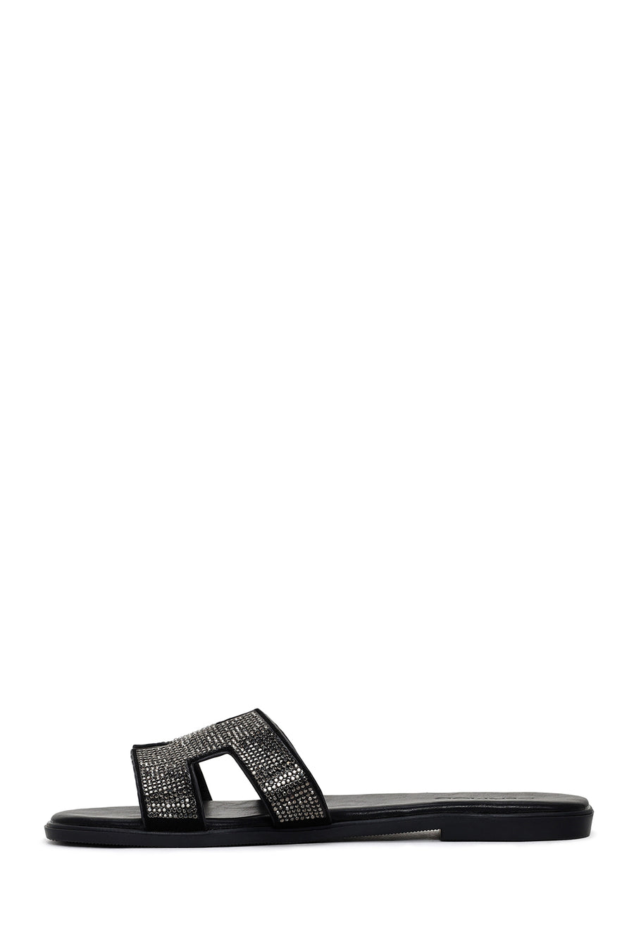 Women's Black Stone Slippers