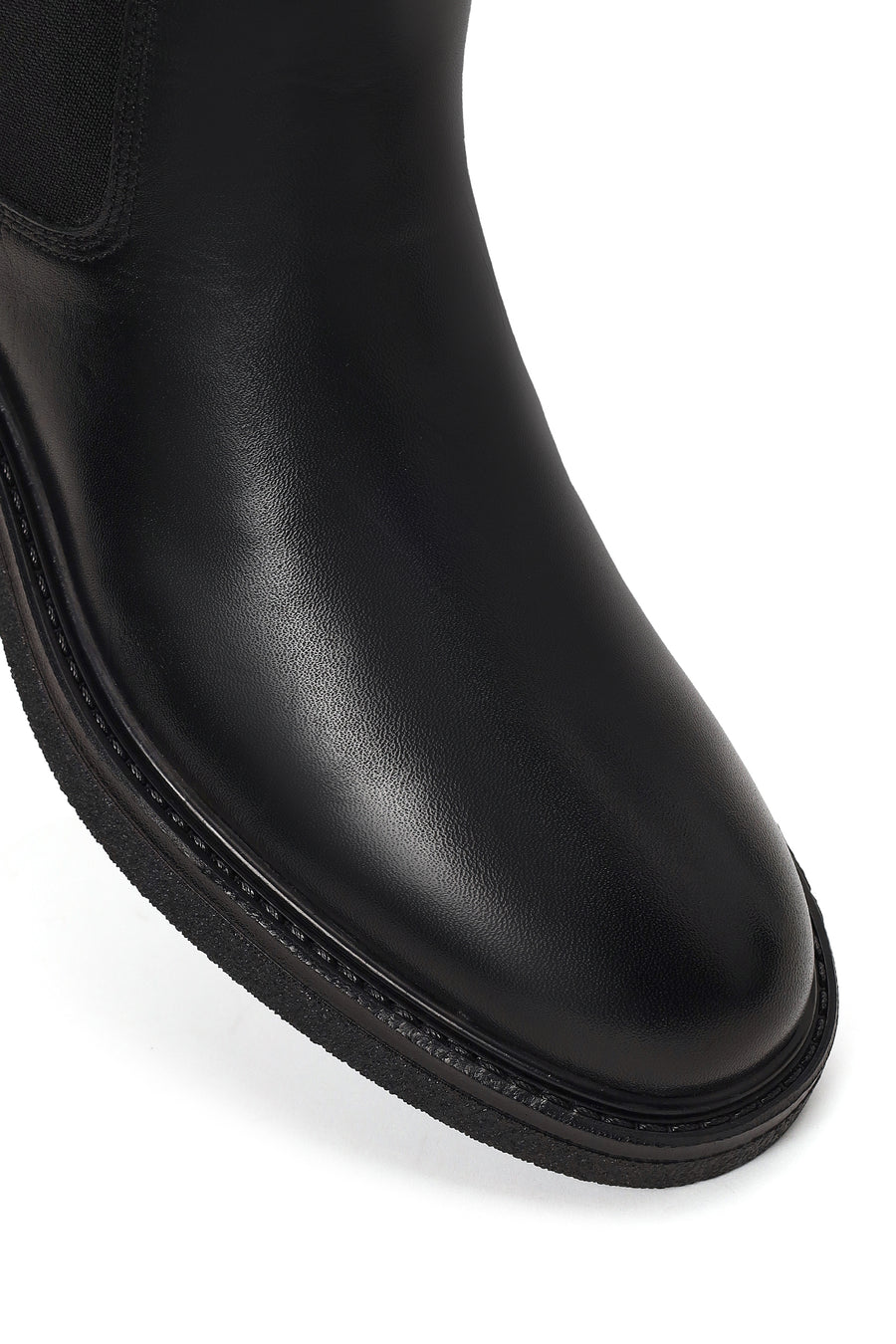 Male Black Leather Chelsea Boots