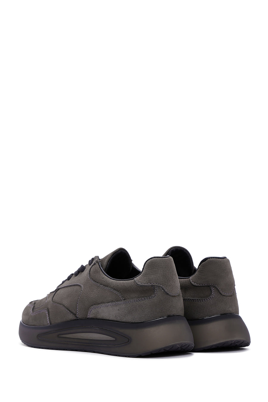 Erkek Gri Nubuk Deri Sneaker