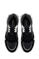 Kadın Siyah Bağcıklı Kalın Tabanlı Deri Sneaker | Derimod