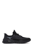 Derimod Zero Men's Black Lace Up Fabric Sneaker | Derimod