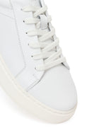 Erkek Beyaz Bağcıklı Deri Sneaker | Derimod