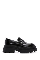 Women's Black Patent Leather Loafers | Derimod