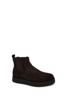 Male Brown Thick-Soled Suede Casual Chelsea Boots | Derimod