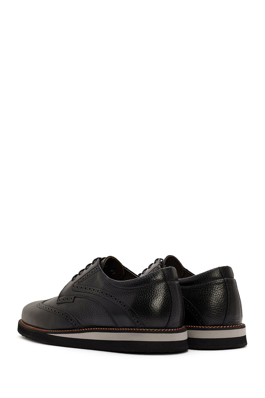 Men's Black Lace Up Leather Casual Shoes