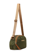 Woman Khaki Fabric Crossbody Bag | Derimod