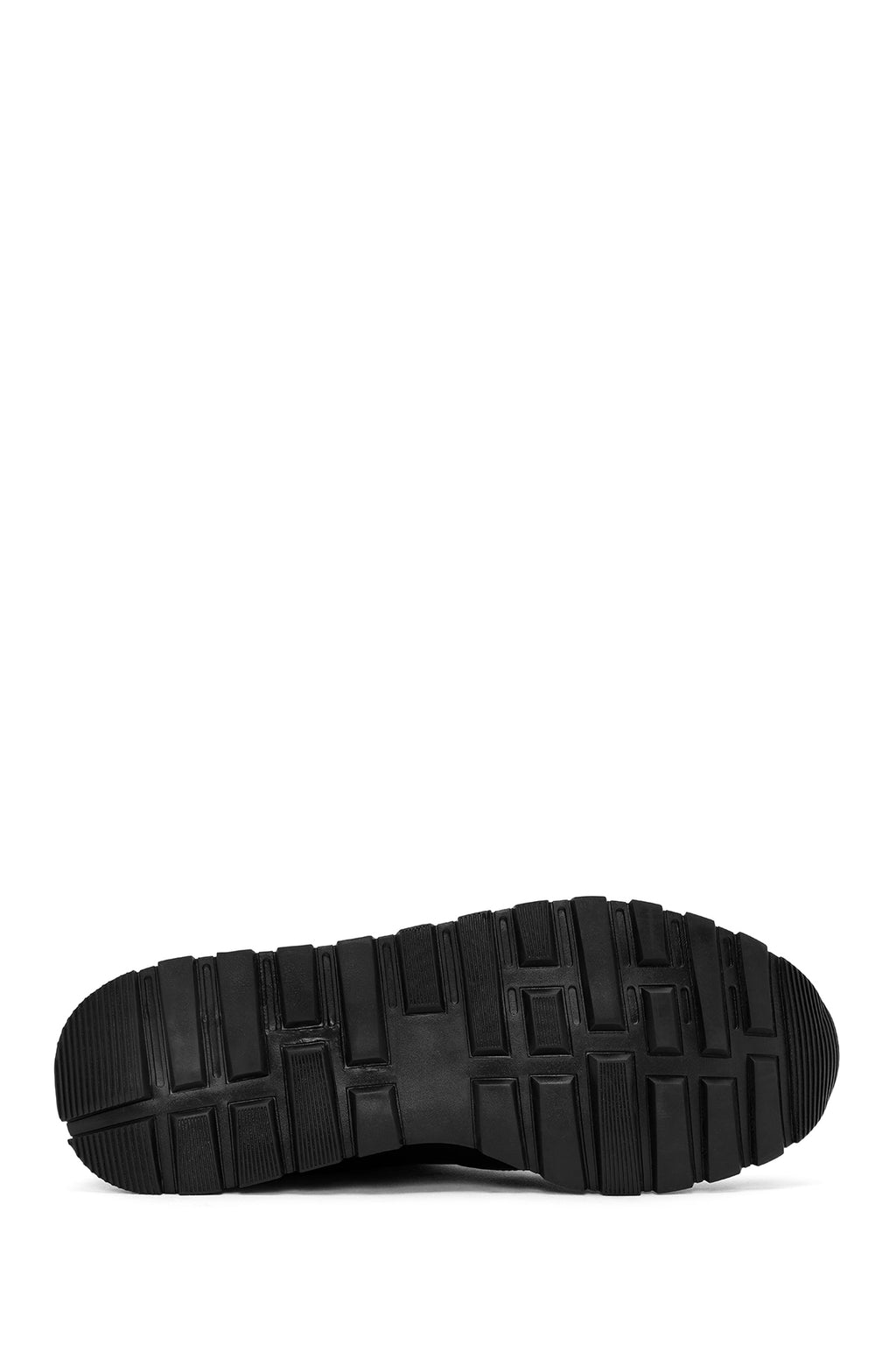 Erkek Siyah Bağcıklı Deri Casual Sneaker