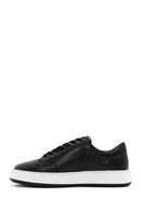 Men's Black Lace-up Leather Sneaker | Derimod