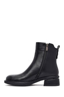 Women's Black Zipper Boots | Derimod