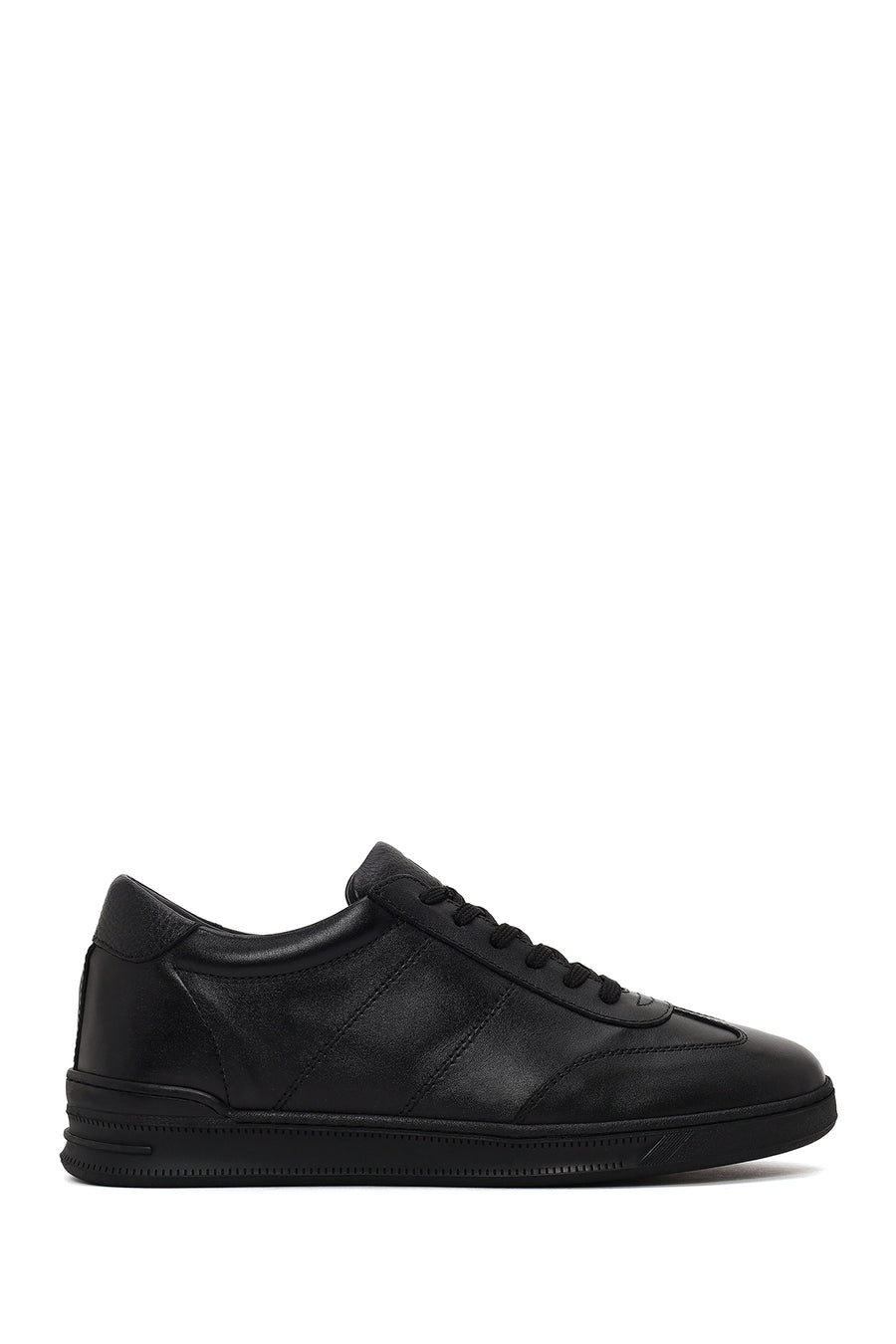 Erkek Siyah Bağcıklı Deri Casual Sneaker WM837002DV | Derimod