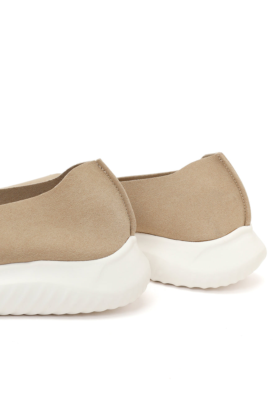 Women's Beige Chunky Suede Shoes