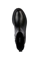 Geox Women's Black Iridea Zippered Leather Boots | Derimod