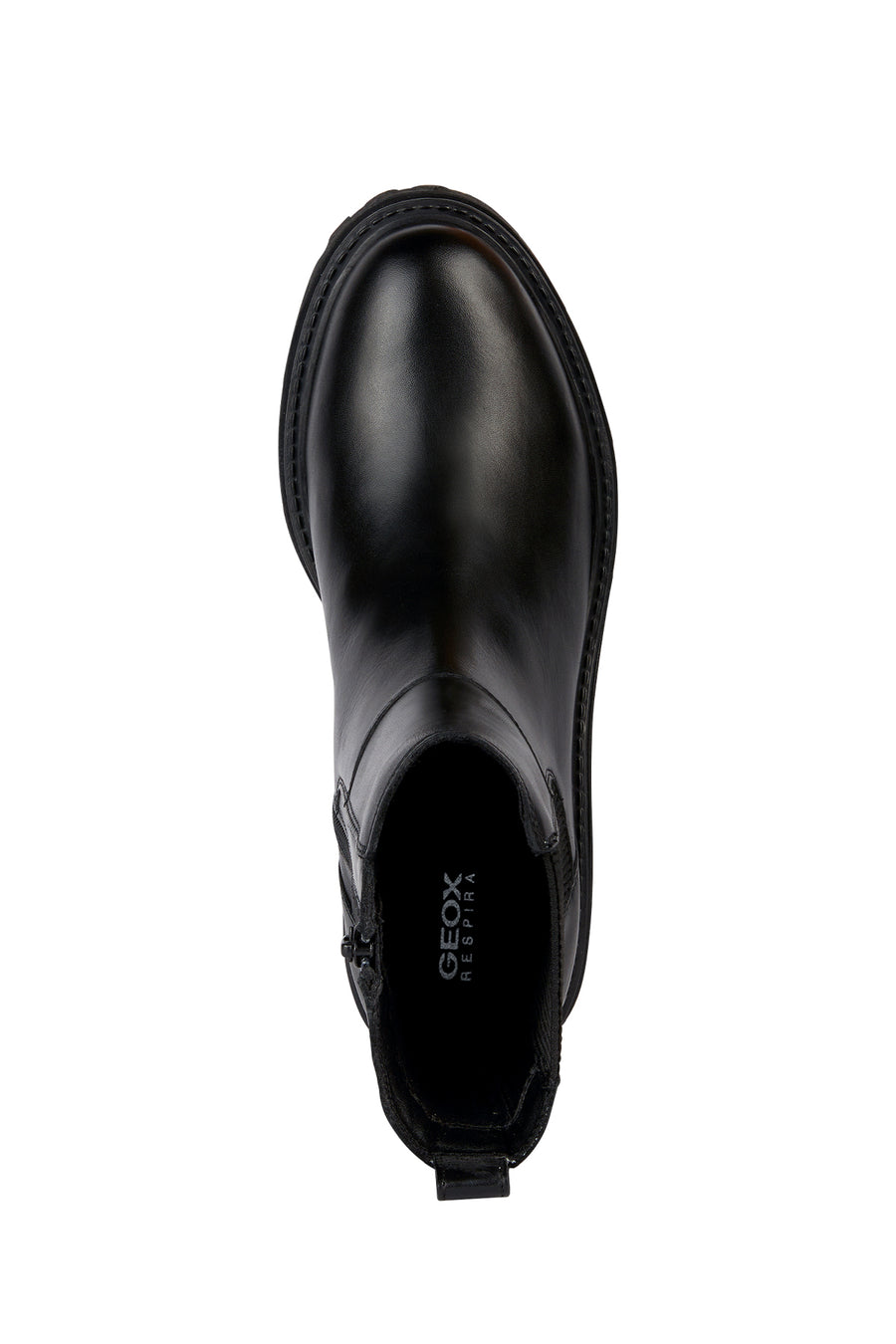 Geox Women's Black Iridea Zippered Leather Boots
