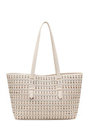 Woman Cream Patterned Shoulder Bag | Derimod