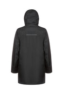 Geox Men's Black Clintford Zippered Hooded Long Coat | Derimod