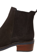 Woman Anthracite Süet Leather Chelsea Bot | Derimod