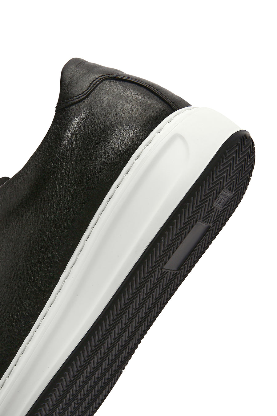 Men's Black Lace-up Leather Sneaker