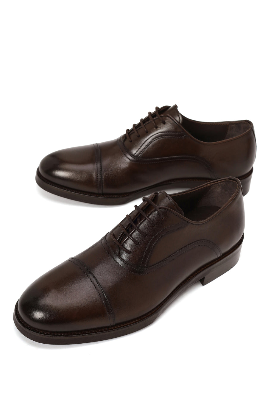 Male Brown Lace-up Leather Casual Shoes