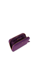 Geox Women's Purple Leather Wallet | Derimod