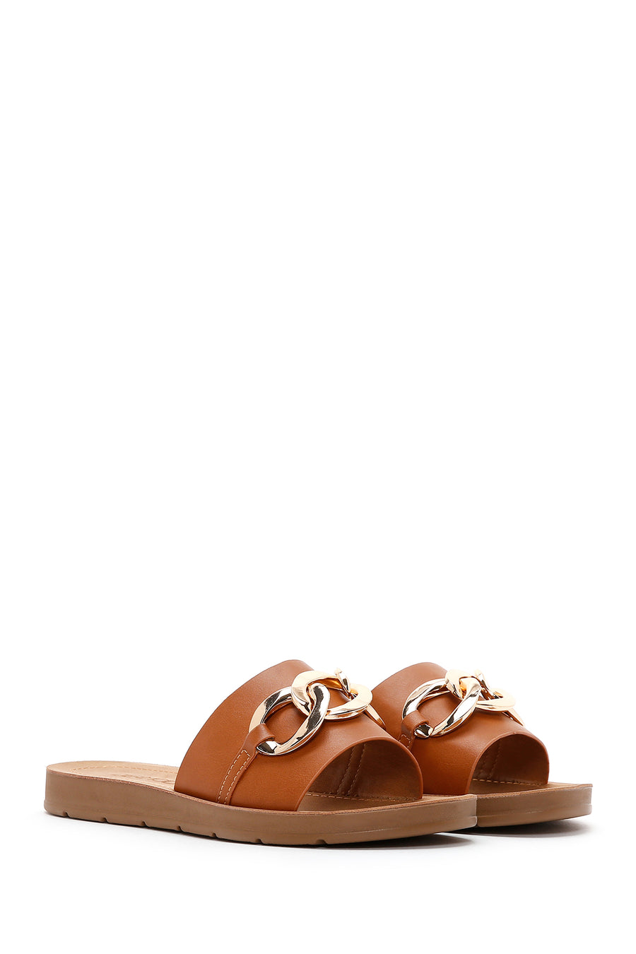 Women's Tan Accessory Slippers