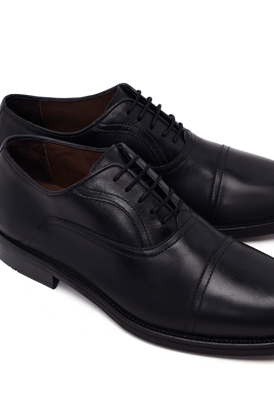 Male Black Lace-up Leather Casual Shoes