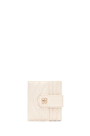 Woman Cream Quilted Card Holder | Derimod