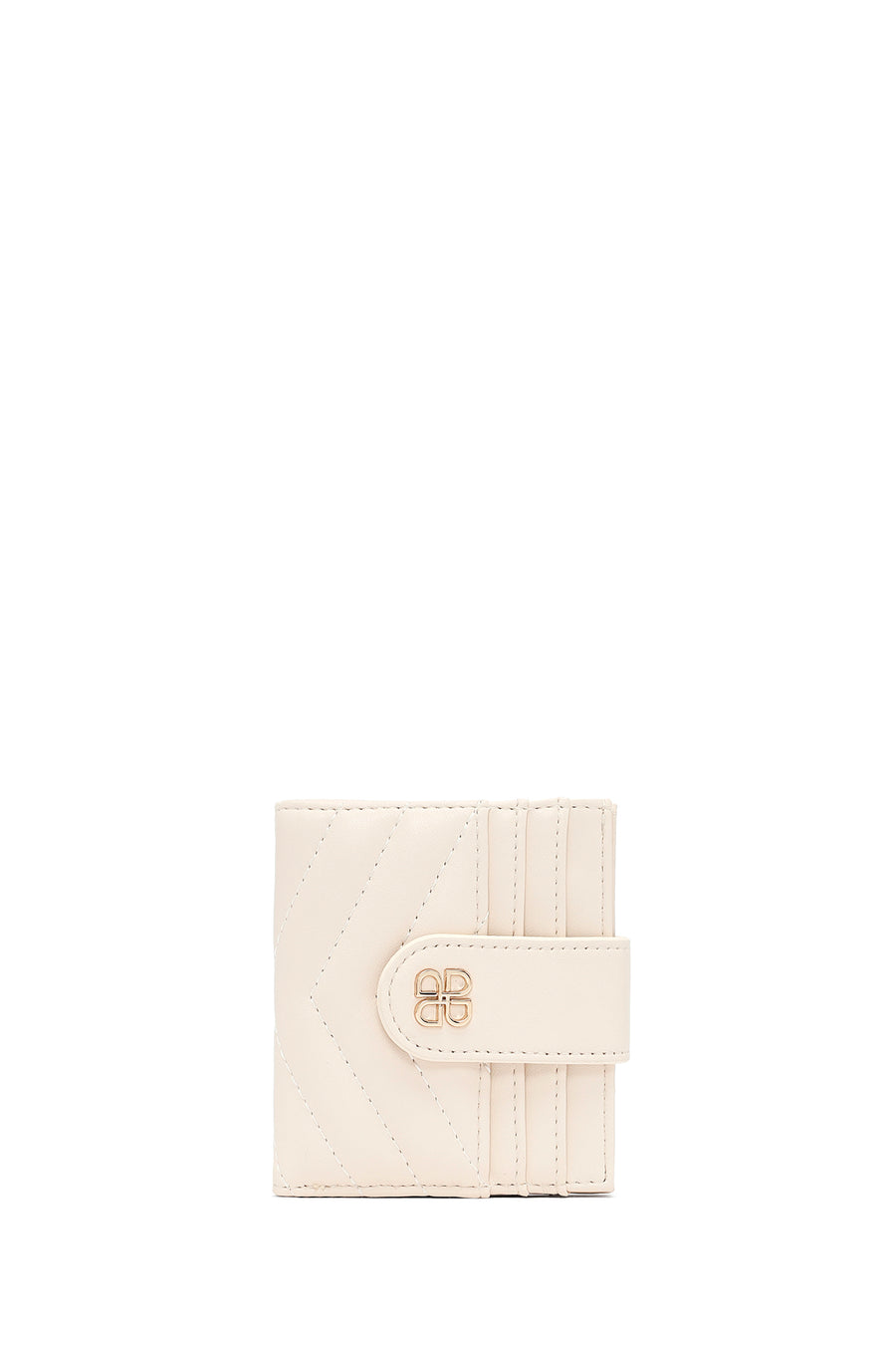 Woman Cream Quilted Card Holder