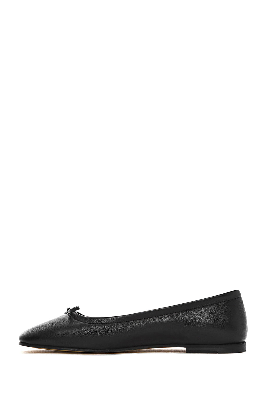 Derimod Flex Women's Black Bowknot Leather Ballerinas