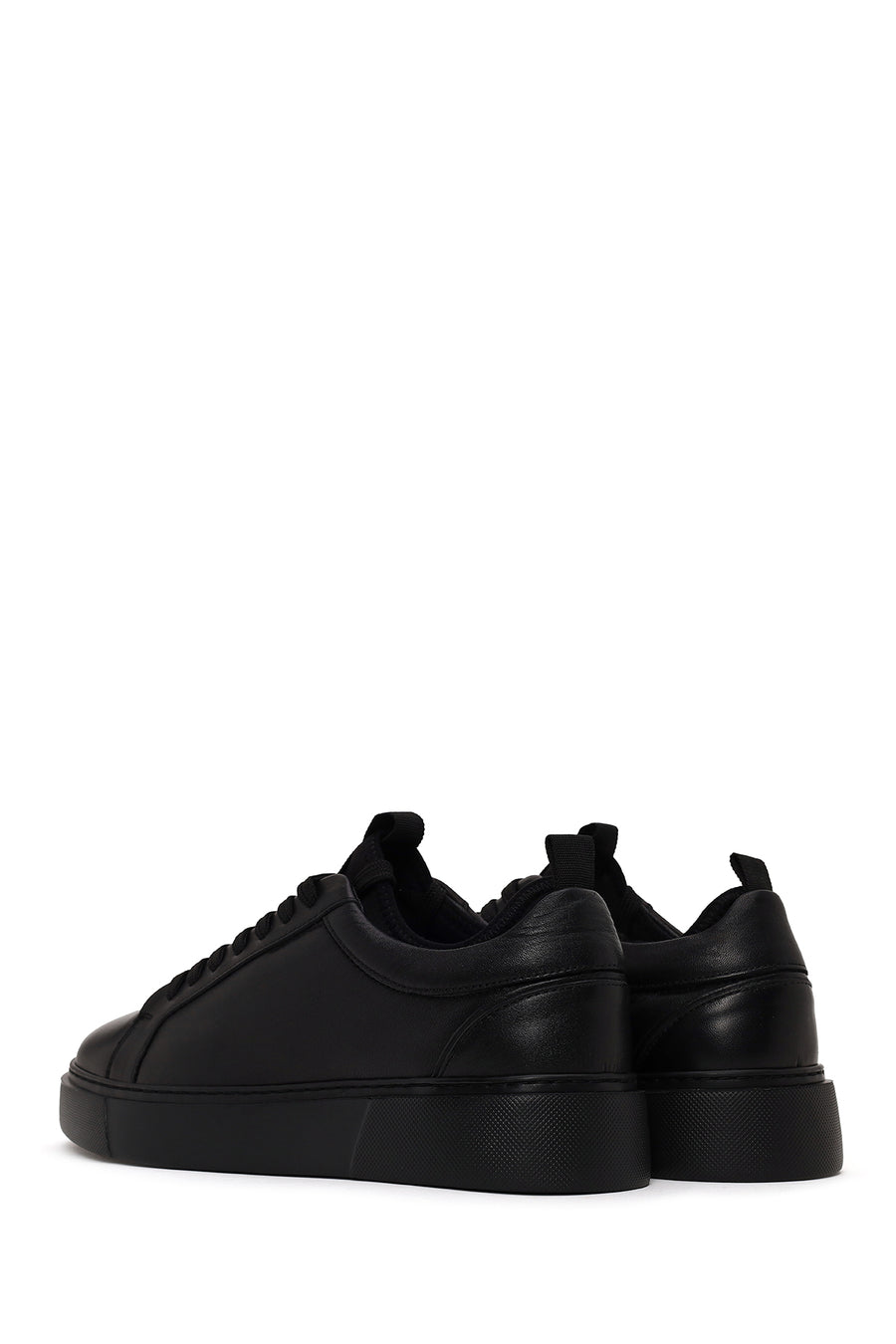 Male Black Lace-up Leather Sneaker