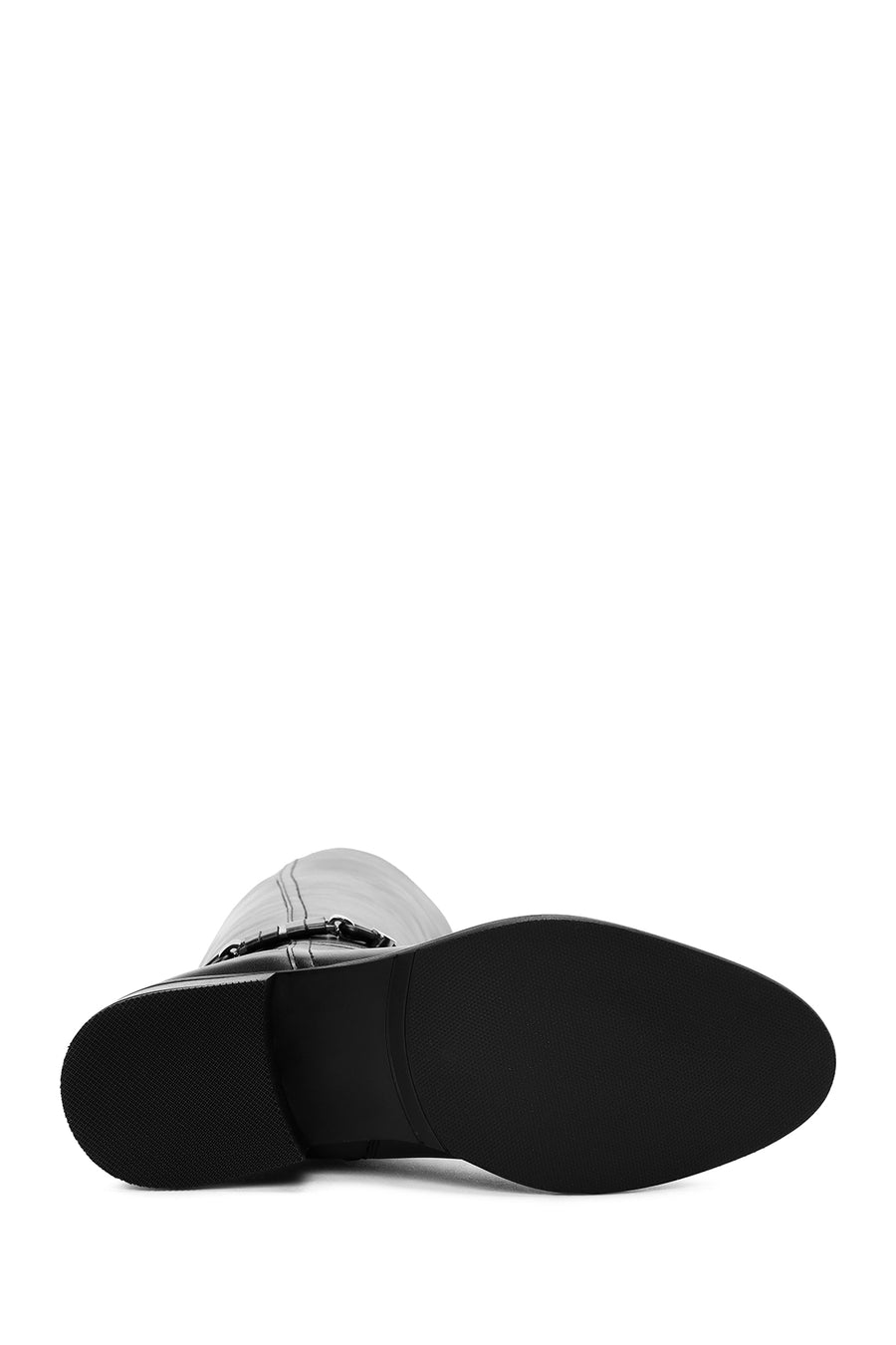 Women's Black Zippered Accessory Detailed Boots