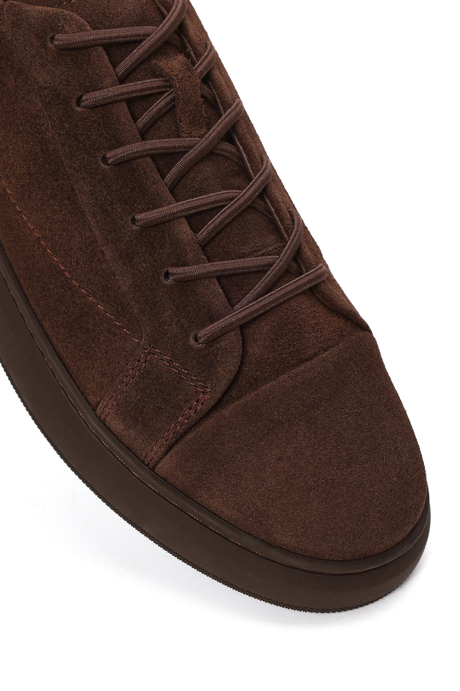 Erkek Kahverengi Bağcıklı Süet Deri Sneaker