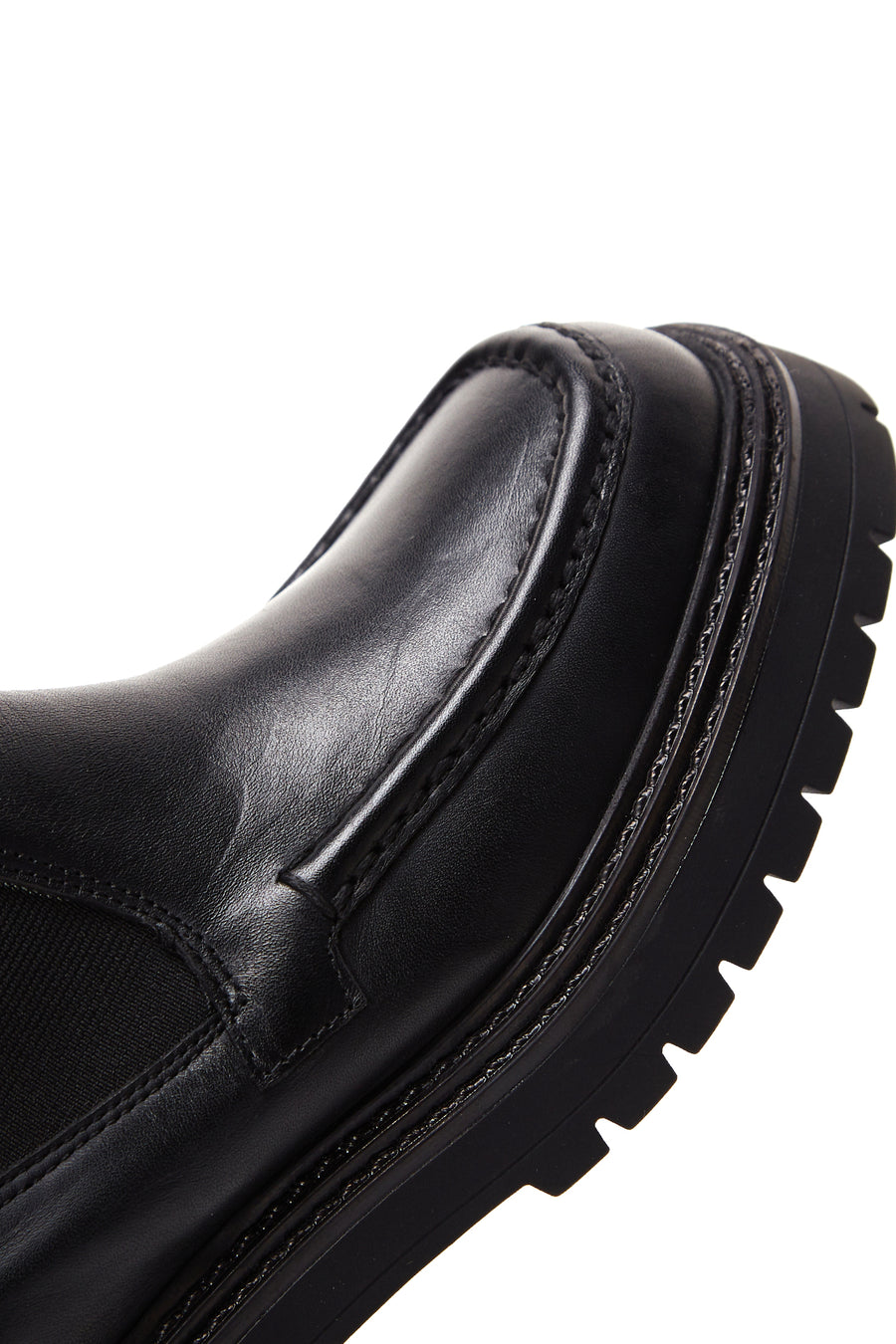 Women's Black Leather Chelsea Boots